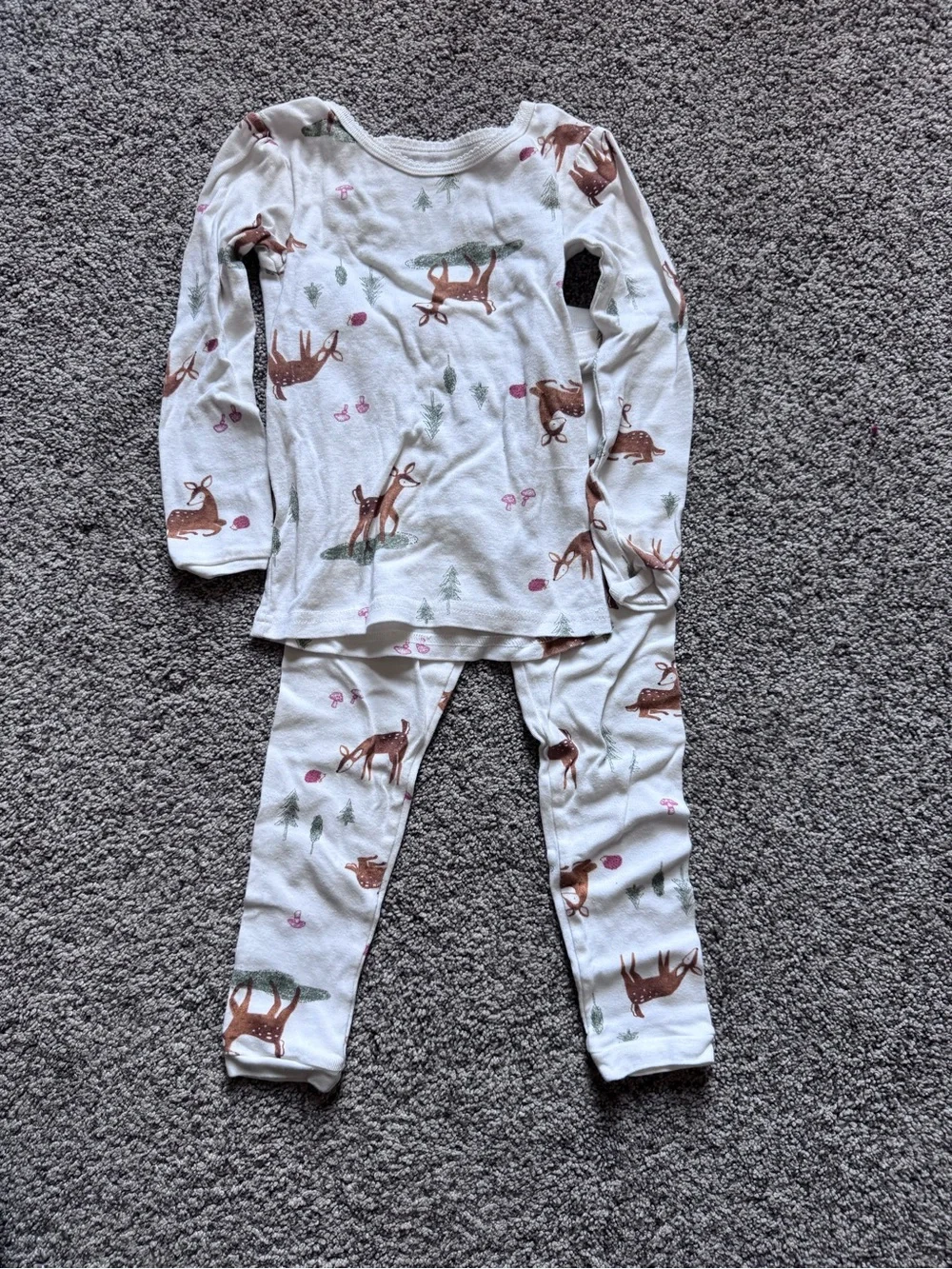 Cozy Kids Long-Sleeve Pajama Set - Pink & Mauve Animal and Dot Prints